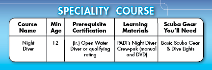 Night Diver Specialty Chart